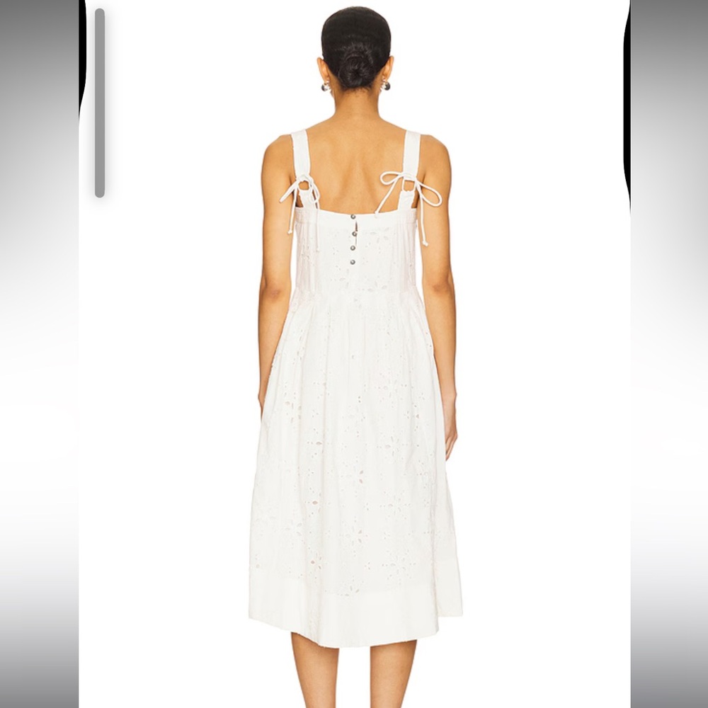 FREE PEOPLE Primavera Eyelet Midi Dress in White, size XS NEW - Picture 12 of 13